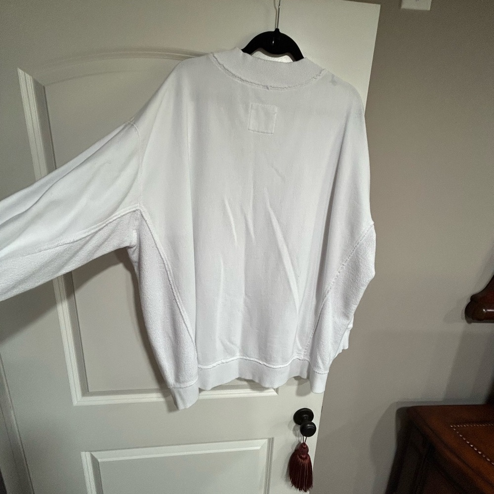 Aerie White V-Neck Sweater XL - Picture 2 of 9